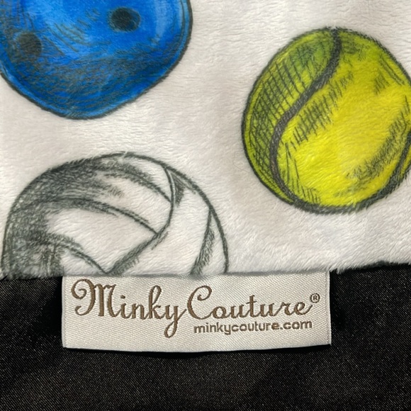 Baby Minky Couture blanket size is roughly 18” x 10.5”.  NWOT - Picture 2 of 3